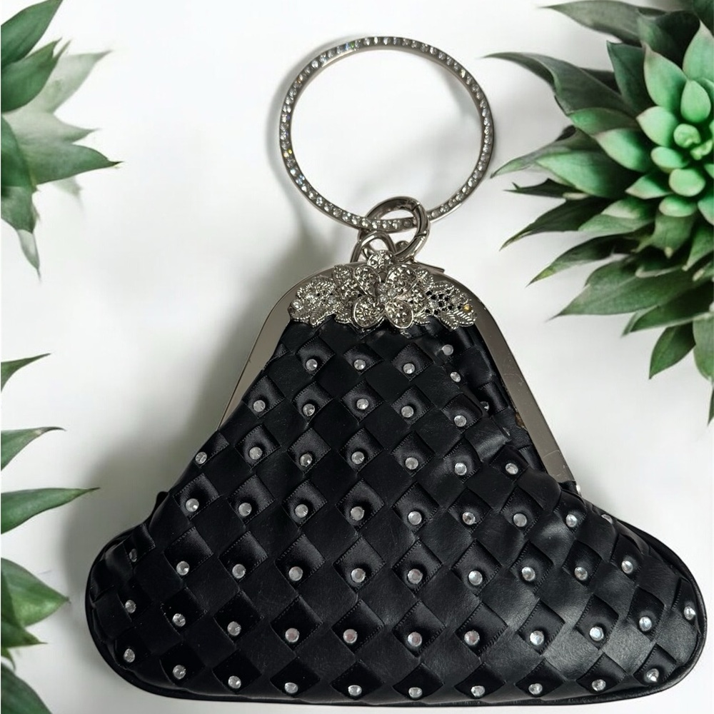 Elegant Black Quilted Women's Evening Bag